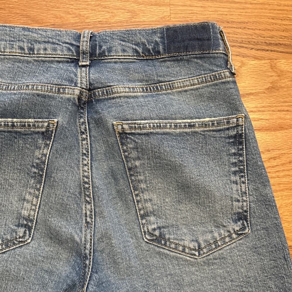 Zara Women's Blue Denim Straight Leg Jeans Medium Wash 5-Pocket, Size 4 - Picture 9 of 10